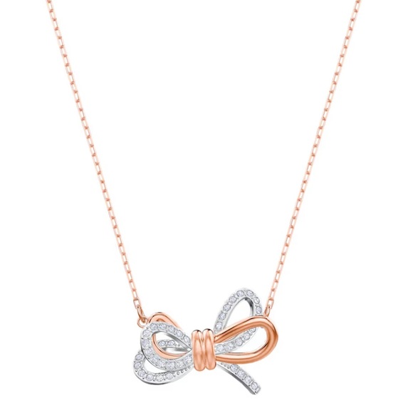 Swarovski Mixed Metal Bow Necklace - Picture 1 of 5